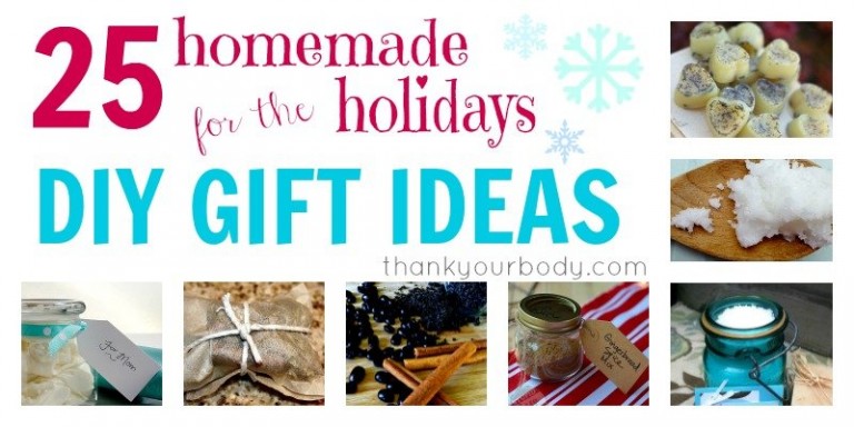 25 amazing diy homemade gifts! This is perfect for the holidays! www.thankyourbody.com