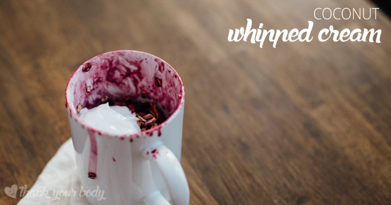 Looking for a healthy, vegan replacement for dairy whipped cream? Try this whipped coconut cream. Easy, dairy and additive free, and so delicious!