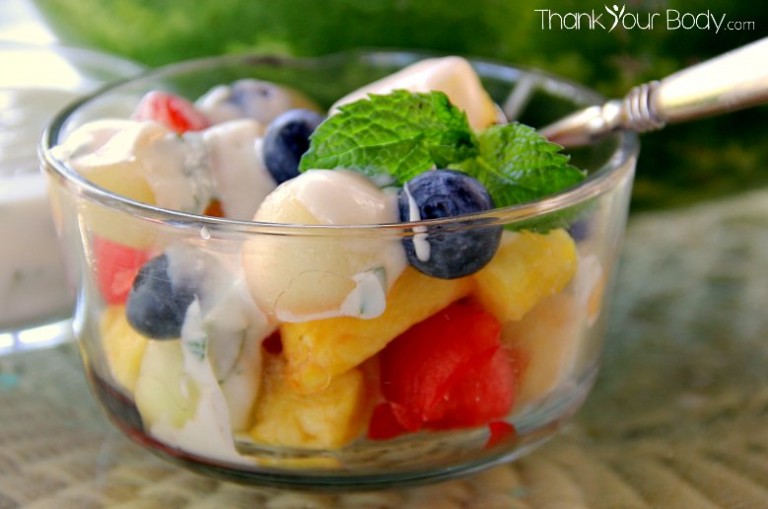 Recipe Fruit Salad with HoneyMint Yogurt